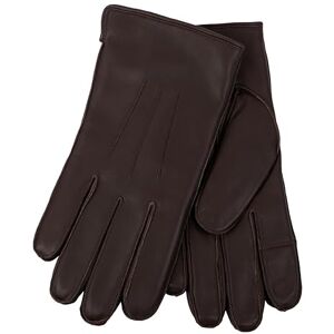 Totes Isotoner Mens Premium 3 Point Leather Glove With Faux Fur Lining