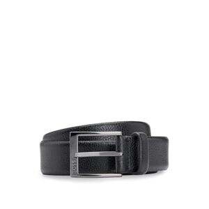 Hugo Boss BOSS Mens Elloy Sz35 Logo-buckle belt in grained Italian leather