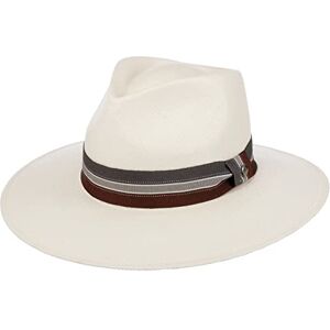 Lierys Nanda Panama Hat by Women/Men - Made in Ecuador Straw Summer Sun with Grosgrain Band, Band Spring-Summer - M (57-58 cm) White