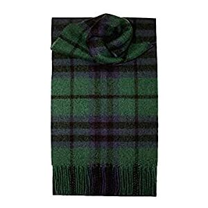 Clans of Scotland - 100% Pure Lambswool Scottish Clan Tartan Scarf- 100% Wool - Pure Wool Tartan Scarf - In Various Tartans - Perfect for Men and Women - 12x60 Inches