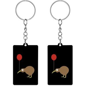 Baikutouanpoqlimg Kiwi Bird Acrylic Keychain Rectangle Key Chains Keychain Mini Pendant Crafts For Women Men Gift