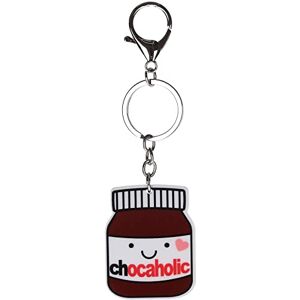 Stands Out Ltd Stands Out, Supplying Outstanding Gifts Chocahloic Chocolate Nut Spread Jar Novelty Keyring Bag Tag Charm