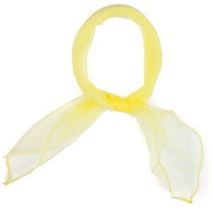 Mytoptrendz&#174; Organza Soft Chiffon Square Scarf Plain for Retro 60s 70s Girls Ladies Neck Tie (Lime yellow) - light