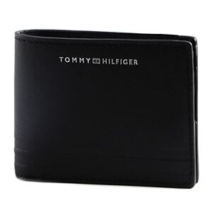 Tommy Hilfiger Men's TH Bus Leather Mini CC Wallet AM0AM10981, Black (Black), OS