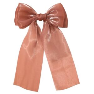 Yokawe Hair Claw Clip Elegant Hair Clip Women Ribbon Bowknot Decor Hair Claw Anti-slip Design Girl Hair Clip Strong Grip Back Head Hair Accessories Orange