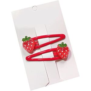 Generic Snap Hair Clip Cartoon 3D Strawberry Hairpin For Kids Fruit Resin Cute Barrettes Fashion Hair Styling Accessories Strawberry Hair Clips Baby