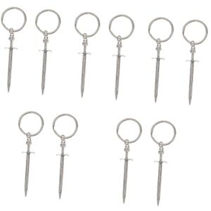 VALICLUD 10 Pcs Sword Keychain Mens Pendants Rings Car Keychain for Women Key Chain for Men Metal Wallets for Men Gothic Keychain Japandi Decor Mens Wallet Couple Zinc Alloy Europe Backpack