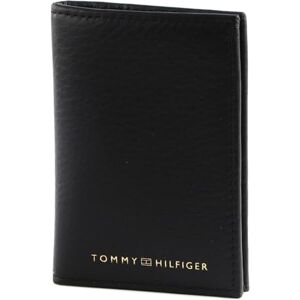 Tommy Hilfiger Men TH Premium Leather Bifold Wallet Small, Black (Black), One Size