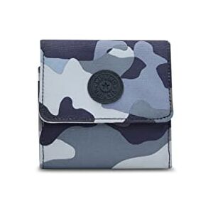 Kipling Women's Cece, Purse, Snap Closure, Metallic Small Wallet, Cool Camo Grey, 4.25''L x 3.875''H x 0.5''D