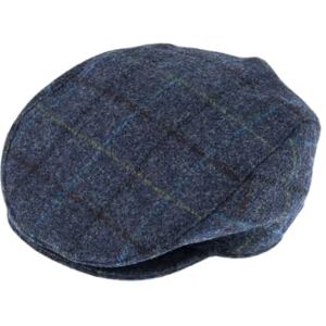 Dents Men's Abraham Moon Tweed Flat Cap BLUE L