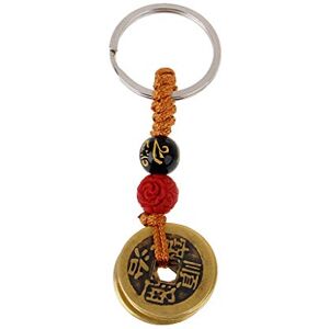 Diarypiece Fashion Antique Coins Keychain, Lucky Charm Hanging Pendant, Fortune Chinese Feng Shui Keyring