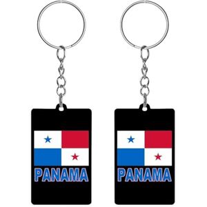 Baikutouanpoqlimg Pride of Panama - Panamanian Flag Acrylic Keychain Rectangle Key Chains Keychain Mini Pendant Crafts For Women Men Gift