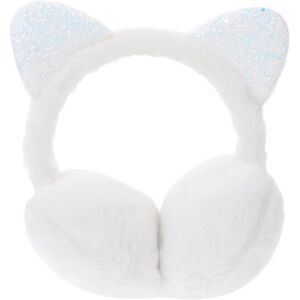 Amosfun Cat Ear Muffs Plush Earmuffs Sequin Winter Warm Earmuffs Animal Ear Covers Warmers Headwear Christmas Gifts for Girls