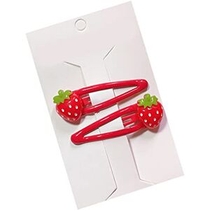 XINgjyxzk Snap Hair Clips 3D Strawberry Barrette Trendy Cartoon Fruit Grip Ponytail Holder Sweet Side Clip Hair Accessories Cartoon Fruit Snap Hair Clips