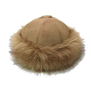 Benoon Women Winter Thermal Hats Women Hat Thicken Fluffy Faux Fur Pure Color Coldproof Cap Fashion Accessories Cap All Match Fashion Accessories Camel