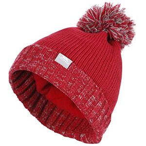 Trespass Nefti, Red, 8/10, Winter Hat Kids Unisex, 8-10, Red