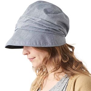 Casualbox CHARM Womens Summer Sun Hat - Organic Cotton Chemo Wide Brim Cap SPF Protection Navy