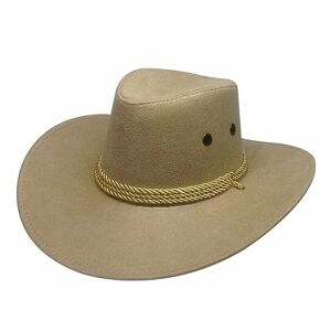 Generic Cowboy Hat Western Cowboy Hat Wraparound Hat Homburg Hats for Men (Beige, One Size)