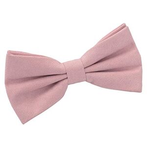 DQT Plain Suede Wedding Tuxedo Casual Pre-Tied Bow Tie for Men in Dusty Pink