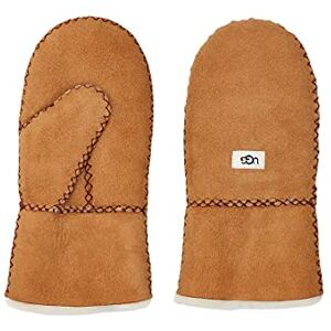 UGG Unisex Kid's K Sheepskin Mitten with Stitch, Chestnut, 2/4 YRS