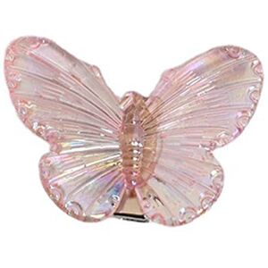 Avejjbaey Butterfly Hair Clips Glitter Resin Hairpins Sweet Hair Barrettes Clear Hair Accessories For Kids Teen Girls Small Small Butterfly Hair Clips For For Women Toddler Girls 4-6 10-12 Clear Pink