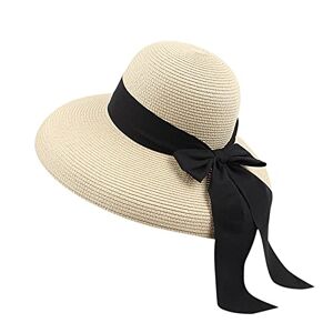 Générique Women Summer Arc Beach Sun Foldable Hats Fashion Caps Hat Straw Felt Baseball Caps, beige, One size