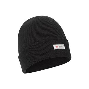 Mountain Warehouse Thinsulate Knitted Winter Beanie - One Size Fits Most, Knitted Effect - for Autumn Winter & Outdoors Black S-M