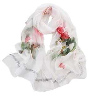 HSD Ladies Scarves Lightweight Chiffon Scarf for Women Fashion Soft Hijab Long Scarf Wrap Scarves Summer (a1-White, One Size)