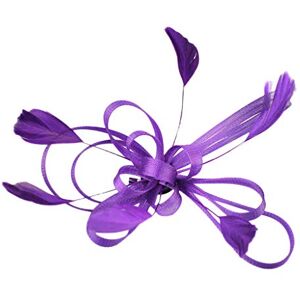 Shffuw Elastic Headband Men Tea Ribbons Feathers Flower Hat Party Mesh Headwear a on Fascinators Headband Headband Sweat Bands Youth Boys (Purple, One Size)