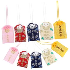 WRITWAA 80 Pcs Blessing Bag Japanese Temple Charms Japanese Charm Fall Charms Key Ring for Men The Gift Japanese Style Amulet New Year Gift Tiny Mens Gift Household Man Linen Dried Flowers