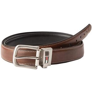 Tommy Hilfiger Men's Reversible Belt, Brown/Black, Medium