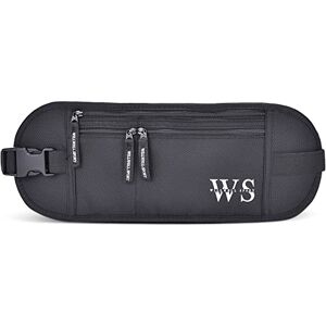 WILLWELL SPORT Money belt – RFID Blocking Waterproof Travel Pouch – Hidden Anti-theft Festival Bumbag – Flat Passport pouch - Black