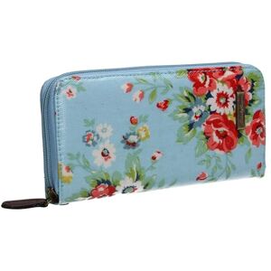 SwankySwans Womens Floral Bugs Rabbit Owl Animal Print Zip Around Wallet Card Coin Gift Purse (K3F Sky Blue)