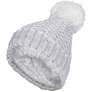 HEAT HOLDERS - Ladies Nordic Knit Fleece Lined Cuffed Thermal Winter Bobble Hat with Pom Pom (One Size, Light Grey (Lund))