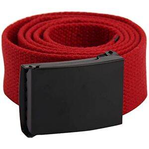 Trimming Shop Unisex Webbing Belt Webbed Canvas Strap Metal Flip Closure Buckle Adjustable Army Style Waist Band Outdoor Utility Wear, 51inch x 3.8cm