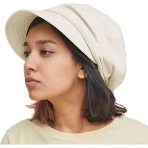 Casualbox CHARM Organic Cotton Sun Hat for Women - Summer Spring Folding Visor for UV Protection, Chemo and Sensitive Skin Ivory