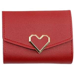 Qinlenyan Short Wallet Fine Stitching Female Coins Clutch Bag Popular Red