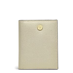 Radley London Fountain Road Small Trifold Purse for Women, Made from Pale Gold Metallic Grained Leather, Trifold Purse with Metallic Logo Detail & Press Stud Opening, Purse with Pocket & Card Slots
