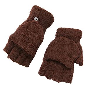 Générique Waterproof Gloves Thermal Gloves for Women Warm Gloves Coral Fleece Gloves Elastic Cuff Winter Gloves Warm Lined Gloves Cotton Tableware Gloves (B, One Size)