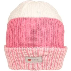 3M Unisex Childrens Kids Winter Thermal Hat Pink Blue Grey Stripe Boys Girls Winter Thermal Hat 4-10 Years (Light Pink)