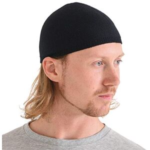 Casualbox CHARM Mens Skull Cap Kufi Beanie - Lightweight Organic Cotton Cool Prayer Chemo Hat Skully Made in Japan Black