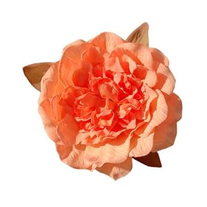 Qinlenyan Hair Accessory Holiday Style Gradient Peony Rose Hairpin Artificial Flower Decorative Clip Anti-slip Three-dimensional Pink