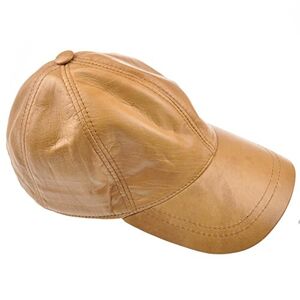 Cloud9basic Genuine Leather Baseball cap, Tan