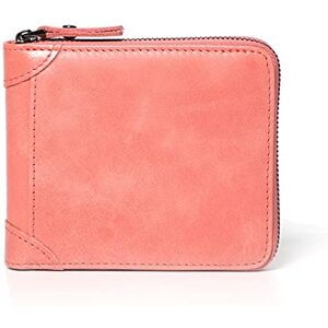 ASADFDAA Ladies Purse Women's Wallet Genuine Leather Zipper Wallet Short Coin Purse Pockets Card Holder High Quality Ladies Pink Purse Small