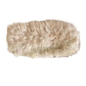Tainrunse Winter Headband Hat Elastic Hair Band Beanie Fluffy Hair Band Hat Women Winter Warm Elastic Hat Faux Fur Beige