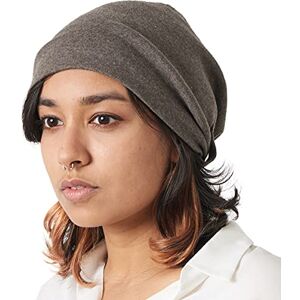 Casualbox CHARM Organic Cotton Slouchy Beanie - Womens Soft Summer Slouch Chemo Hat Brown