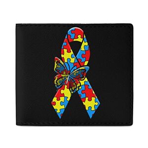Mhxyzhw Autism Awareness Ribbon Slim Bifold Wallet Coin Pouch Personalized Travel Card Holder For Men Women