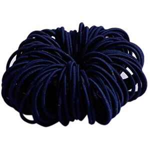 OBiQuzz Girls Pack of 100 3 cm Nylon Nylon Hair Tape Hair Rope Colour Jewellery Headband Men Summer (Navy, One Size)