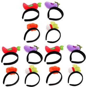 VALICLUD 12 Pcs Vegetable Headband Hair Band for Men Plants Decor Photo Prop Clothing for Men Mens Hair Band Lovely Hair Decor Kids Headband Hair Ties for Men Plush Child Cartoon Eggplant