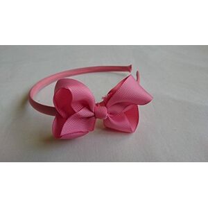 BFab Alice Band With Bow Girls Ribbon Hair Band Headband (Dusky Pink)